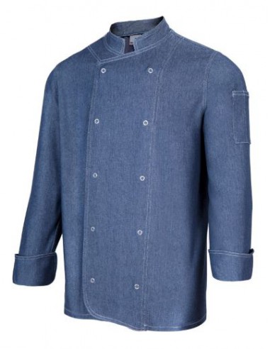 CHAQUETA COCINA DENIM MANGA LARGA