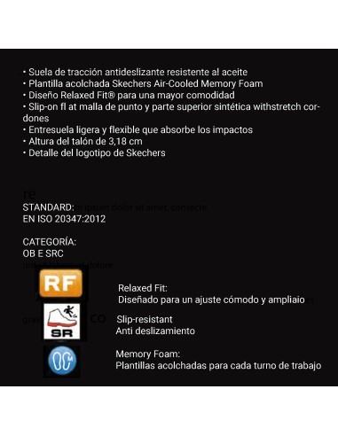 MARSING - WAIOLA SR SKECHERS MUJER NEGRO